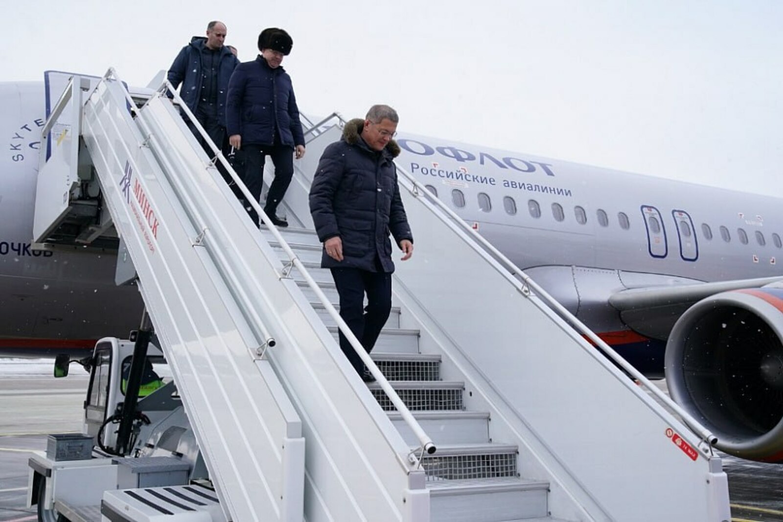 Глава Башкирии прилетел с рабочим визитом в Минск